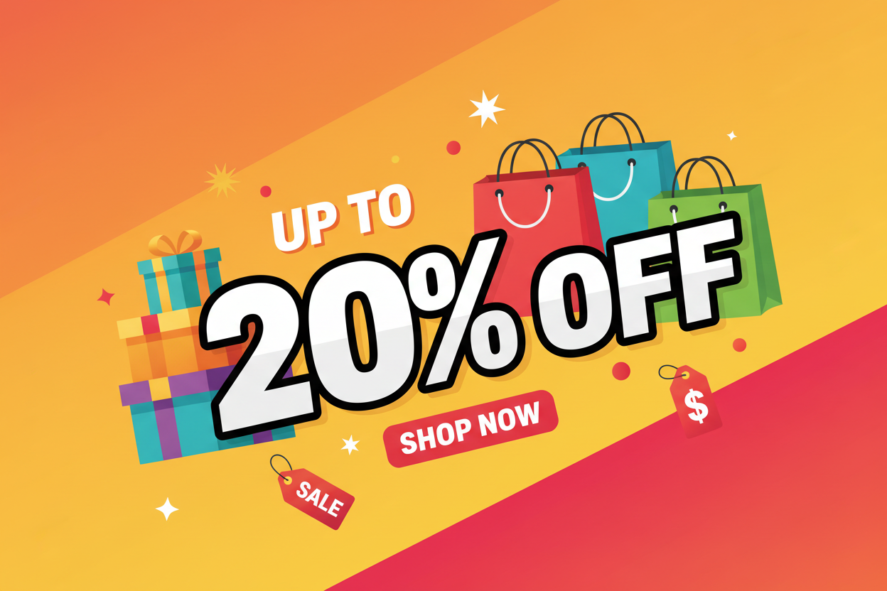 Online store offer upto 20% off